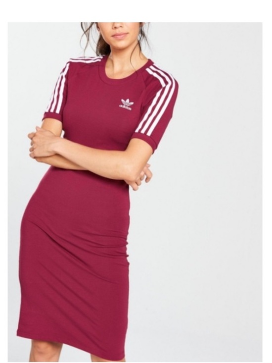 adidas Dresses & Skirts - Adidas Women’s 3 Stripe Dress Maroon Medium
